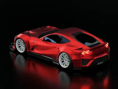 Ferrari 812 - Red 3D model Free 3D model