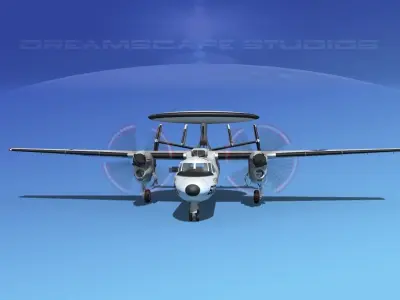 Grumman E-2C Hawkeye V05 3D model