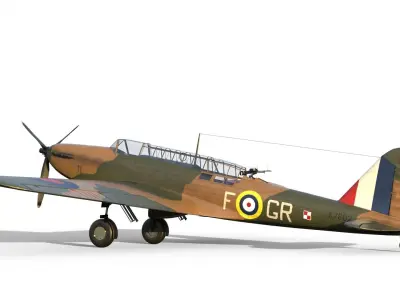 Fairey Battle bomber 3D model