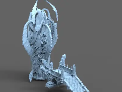  Elder Demon Obelisk Walkways 3D model