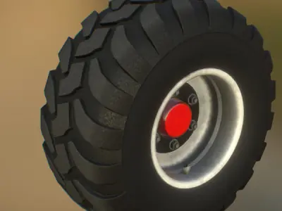 Trailer Wheel 560 60R22-5 Low-poly 3D model