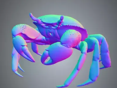 Crab 4 Free low-poly 3D model