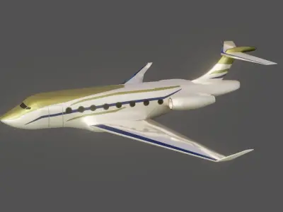 Business Jet - Low Poly - Game Ready - PBR Low-poly 3D model