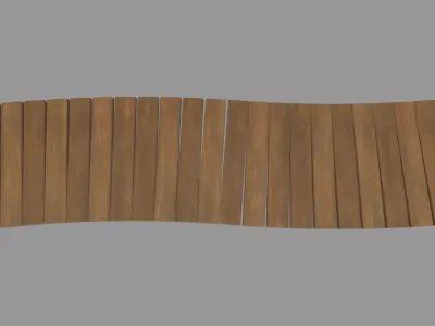 Low Poly Bench 015 Low-poly 3D model