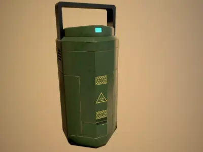 Sci Fi Containment Flask Low-poly 3D model