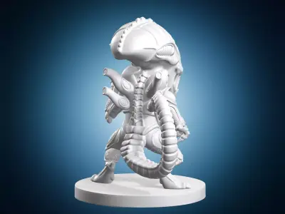 Alien Xenomorph Chibi 3D print model purchase