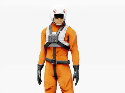 REBELLIAN PILOT Rigged for Unreal Engine - Unity - MIXAMO 3D model