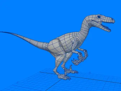 Deinonychus dinosaur 3D model