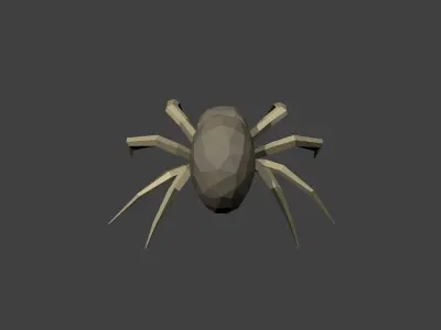 spider low poly Low-poly 3D model