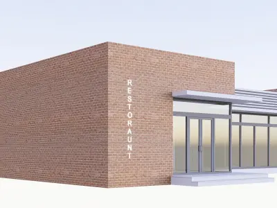 restaurant Low-poly 3D model