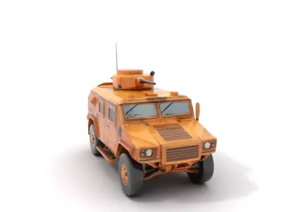 Desert Tactical Vehicle model pack Low-poly 3D model