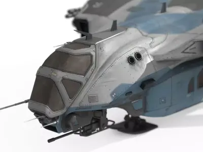 Future Science Fiction Space Fighter Spacecraft 3D model