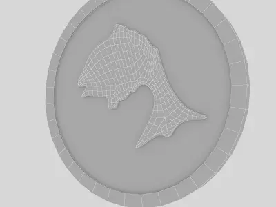 Fish relief table 02 Low-poly 3D model