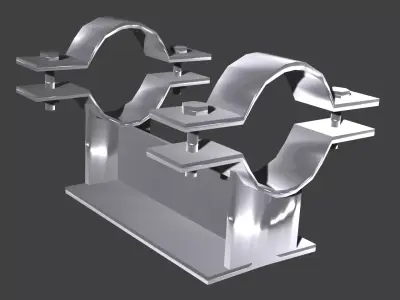 Pipe clamp heavy duty 3D model