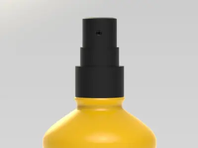 Spray sunscreen bottle with spray and cap 3D model