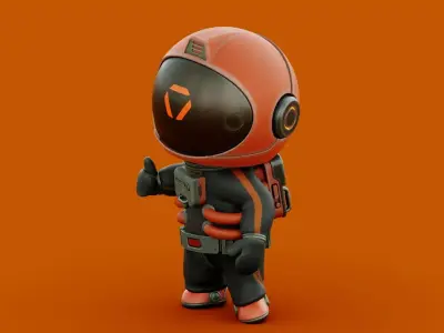 SPACE MAN-01 RIGGED 3D model