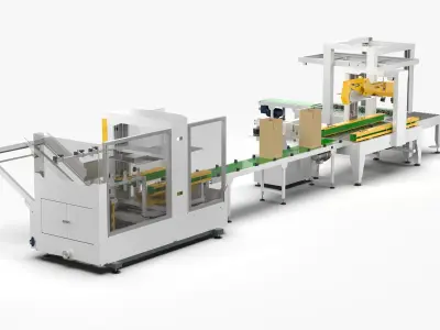 Automatic Unpacking and Sealing Line for Audio Factory 3D model