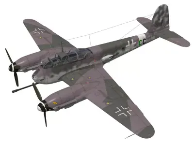 Messerschmitt Me 410 A1U4 Hornisse 3D model