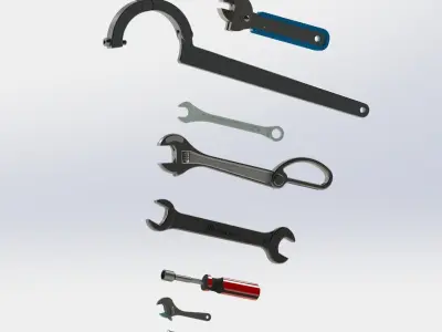 Wrenchs wrench 3D model