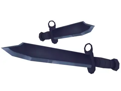 Combat Knife - Hand Painted 3D model