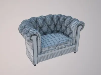 Leather Sofa Free 3D model get
