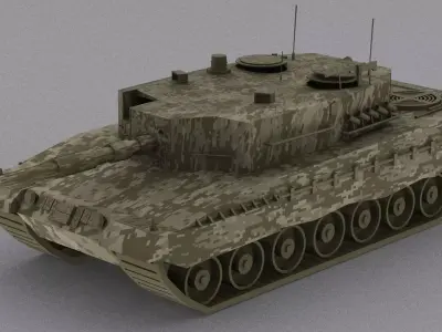 Leopard 2A4 Low-poly 3D model