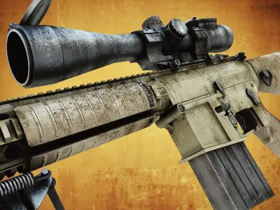 M110 SASS Low-poly 3D model