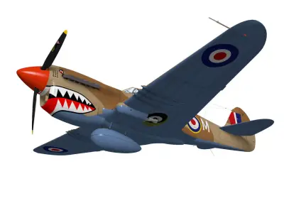 Curtiss P-40M kittyhawk 3D model