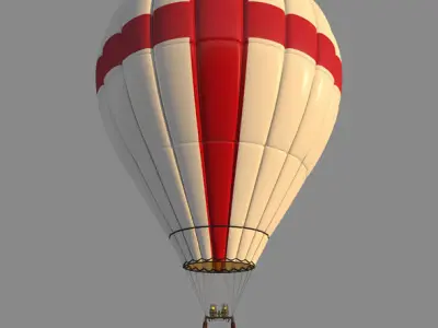 EnglandFlag-Parachute hot air balloon - hot air balloon 3D model