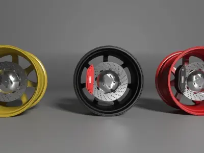 painted Rims 3D model