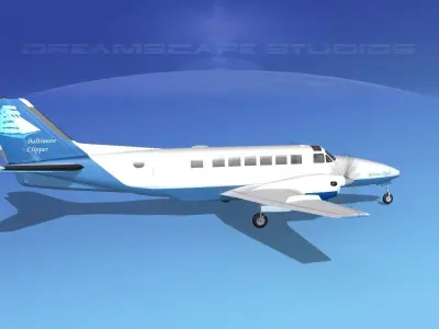 Beechcraft B99 Baltimore Clipper 3D model