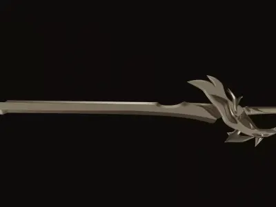 Aquila Favonia - Genshin Impact Game Sword 3D model