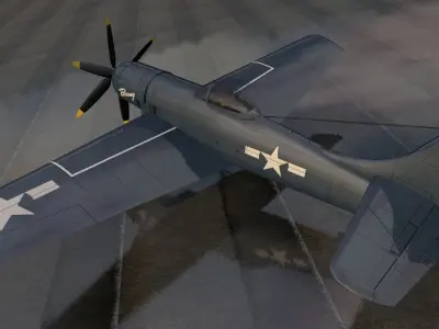 Boeing XF8B-1 3D model