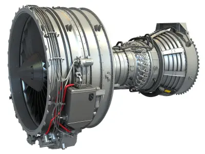 CFM56 Turbofan Aircraft Engine 3D model