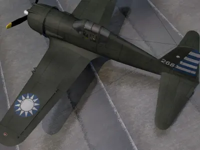 Vultee P-66 Vanguard 3D model