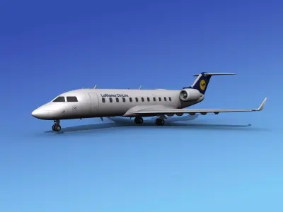 Canadair CRJ100 Lufthansa Cityline 3D model