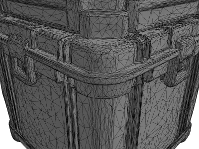 Heavy Duty Plastic Storage Container Low-poly 3D model