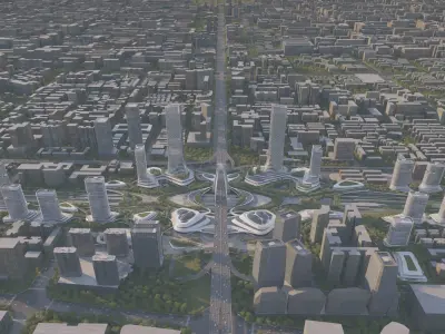 concept train station 3D model