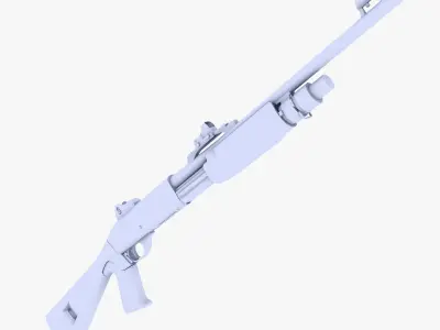 Remington 870 MCS Low-poly 3D model