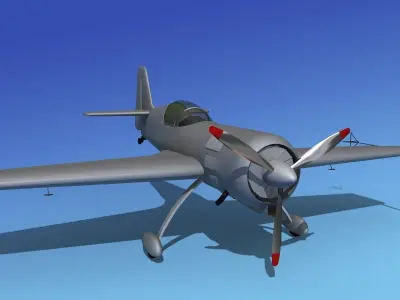 Sukhoi SU-26 Aerobat Bare Metal 3D model