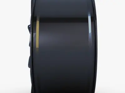 Style 332 wheel black Mid Poly Low-poly 3D model