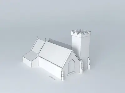 Eco Rail Church Dummy Old Steam Days Free 3D model