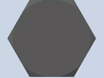 Bolt Partial Thread Hexagonal Head M24x120mm 3D model