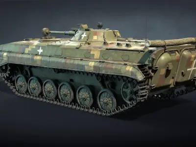 BMP-1 IFV Game Ready Low-poly 3D model