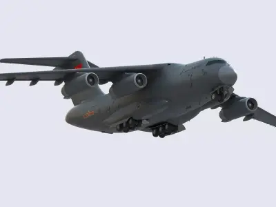 Xian Y20 Large Military Transport Aircraft 3D model