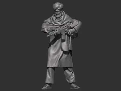 Eastern warrior 3D print model