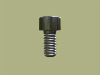 Steel Stained M8 Torx T40 Cap Bolt with PBR 4K 3D model