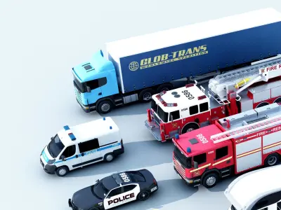 Modern equipment decoration Truck monomer 3D model