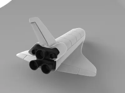 space shuttle Low-poly 3D model