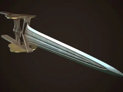 Assassin Blade 02 Low-poly 3D model